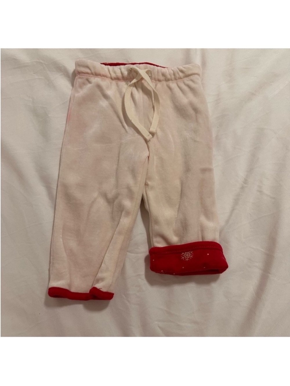 Pleaser Red and Cream Infant Fleece Pants